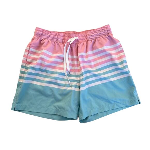 Chubbies - On The Horizons Swim Trunks in Blue & Pink - Picture 1 of 3